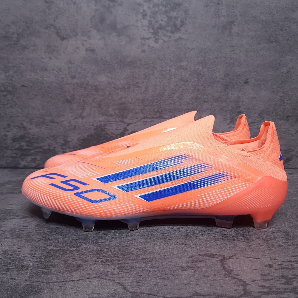 ADIDAS F50 Elite LL FG Laceless Soccer Cleats Mens 8.5 Womens 9.5 Orange Blue